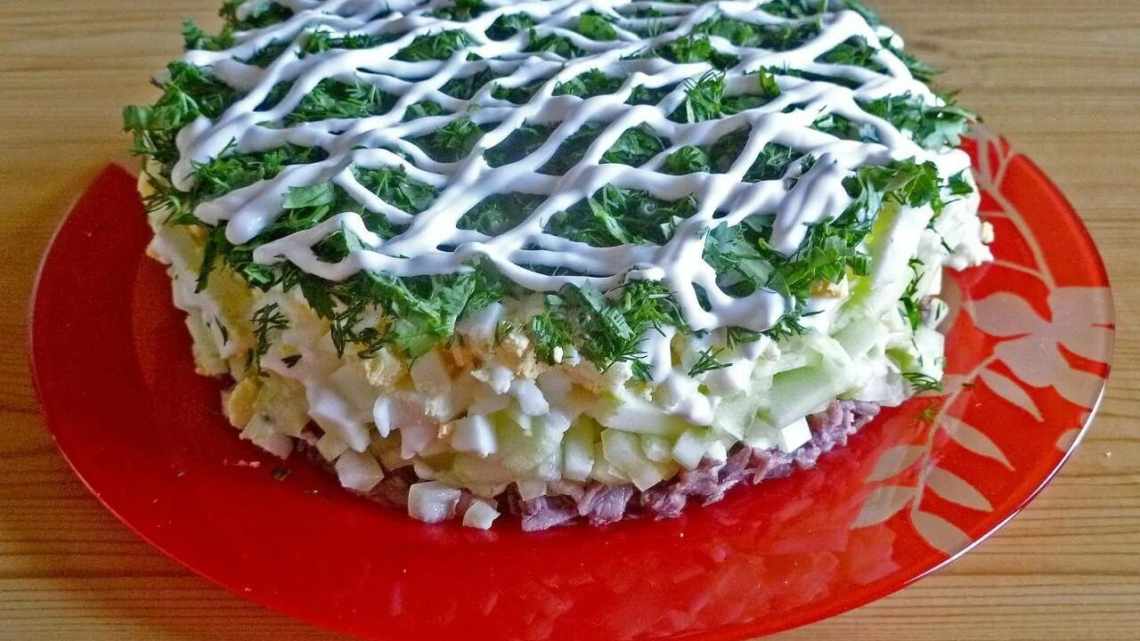 Салат с мужской каприз рецепт с фото с говядиной и огурцами