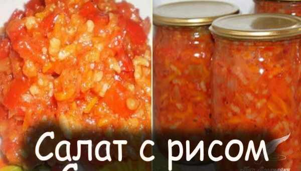 Рецепт салата с рисом на зиму с кабачками